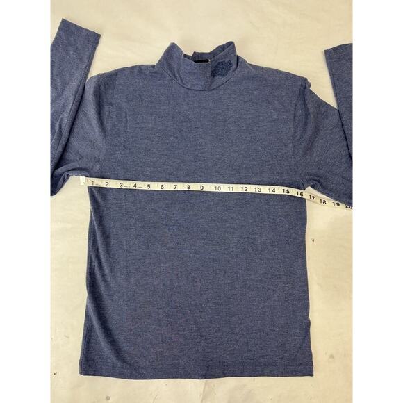 Harley-Davidson Blue Long Sleeve Turtleneck Blue Motorcycle Biker Logo Large - Picture 2 of 7